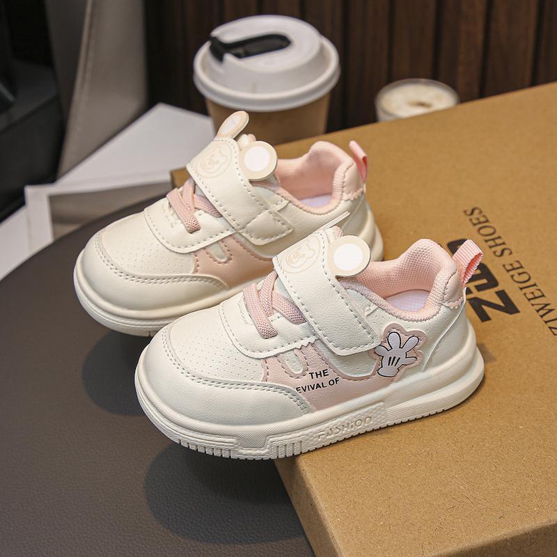 Baby Casual Shoes Non-slip Mesh Breathable Cute Kids Flat Shoes Toes Capped 2025 New Fashion Toddler Walking Shoes Size 16-26