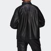 Adidas Originals Solid Logo Polo Button Casual Sports Jacket Women Jackets Black HF2021