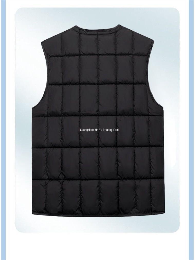 Men's Winter Fleece-Lined Vest: Thick, Multi-Pocket, Cold Protection Gilet for Middle-Aged and Elderly.
