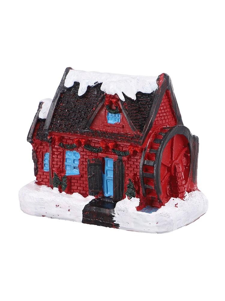 

Светящийся маленький домик рождественской деревни, праздничное украшение F