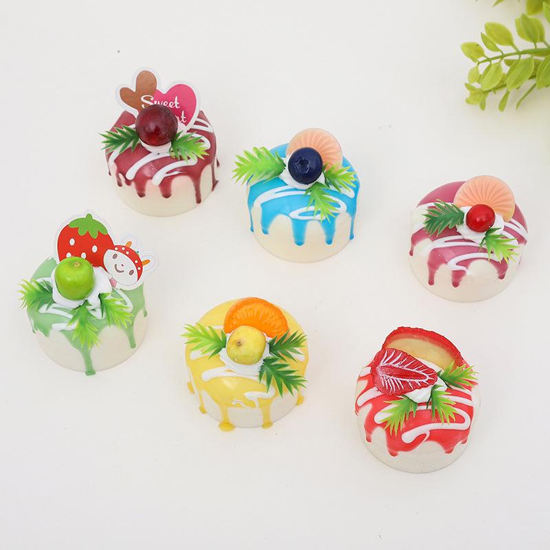 Creative Fruit Cake Model Refrigerator Magnet and European Mousse Cake Display Ornament