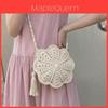 Tassel Woven Bag With Magnetic Closure For Casual Beach Vacation Wear