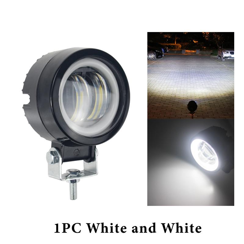 3INCH 20W Motorcycle LED Angel Eye Work Light Bar Spot Lamp Offroad Car Boat Truck SUV Pickup 12V 24V Driving Fog Lamp Headlight