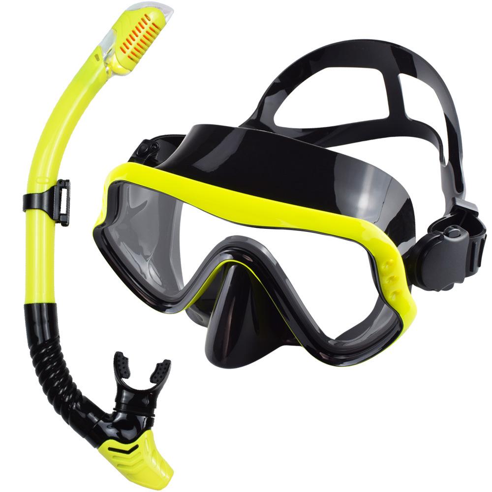 Adult Silicone Diving Snorkel Set: Large Frame Mask for Men & Women