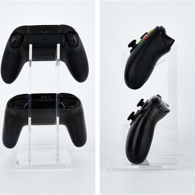 Universal Dual Controller Stand For Ps5 Ps4 Desk Controller Transparent Acrylic Holder Gamepad Joystick Mount For Xbox