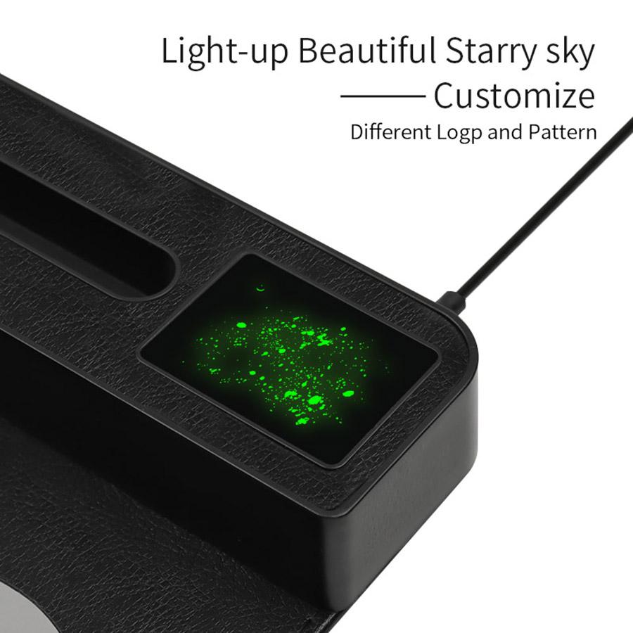 Office Gift Set 15w Wireless Charging Mouse Pad Can Print Logo5w Business Insurance Table Mat Gift