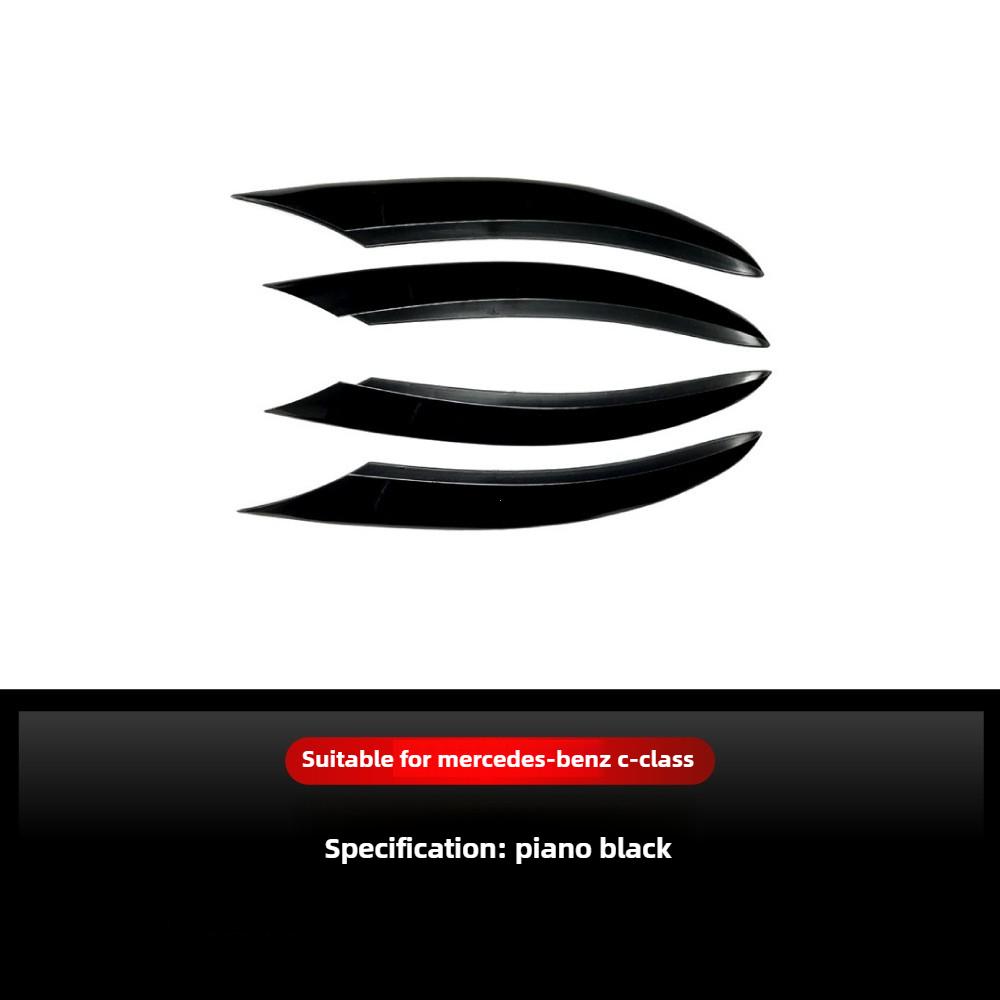 

Fog Light Canard Front Bumper Splitter Spoiler for Mercedes Benz C Class W205 S205 A205 C205 C200 C220d C300 2018- чёрный