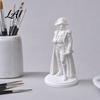 DIY Paintable Statue 3D Printed Napoleon with Military Coat Turban & Scroll Vintage Historical Desktop Decor Matte White Figurine Figurine,