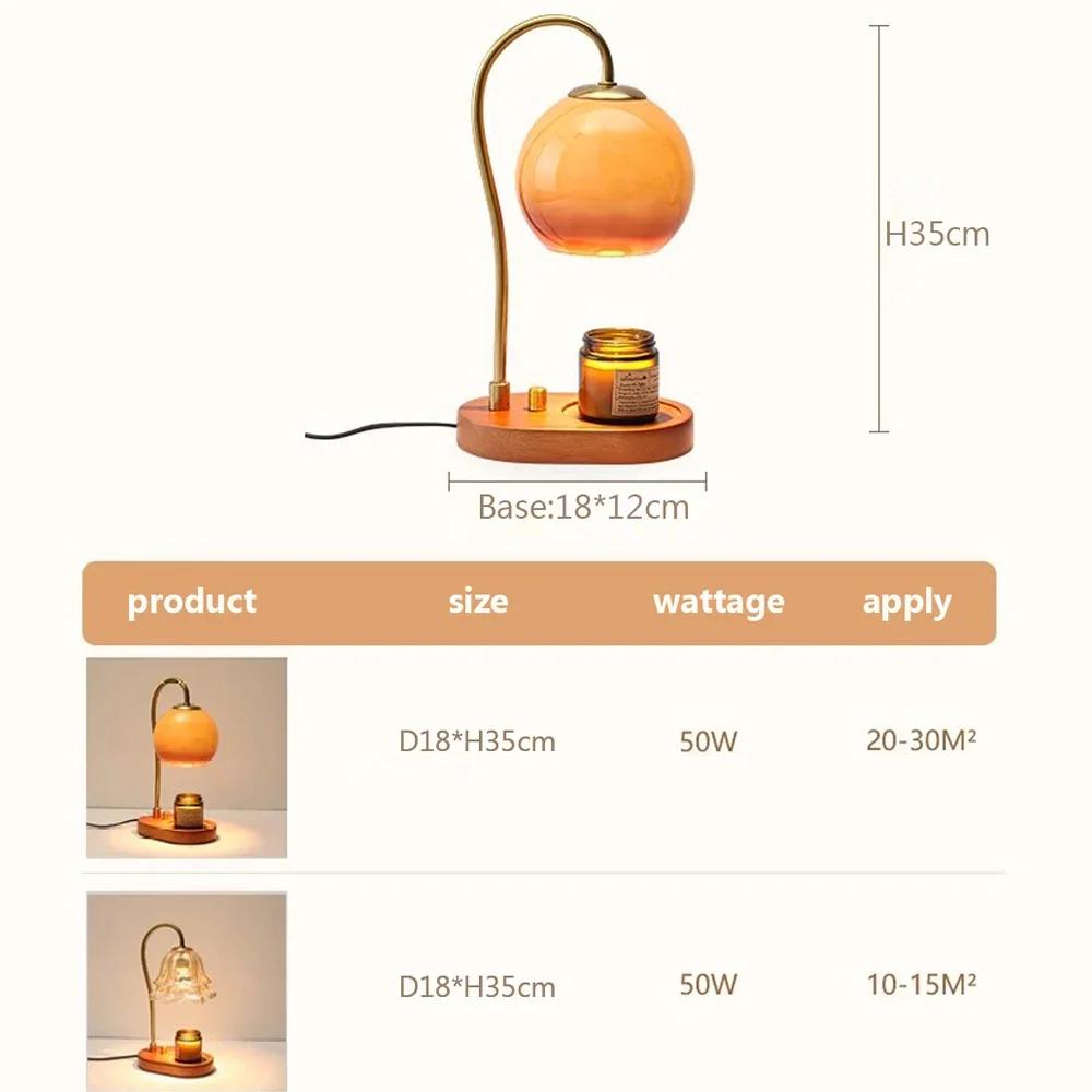 Nordic Table Lamp Glass Aroma Candles LED Desk Lamp GU10 Adjust Light Source Bedside Study Home Ambiance Decorative Table Light