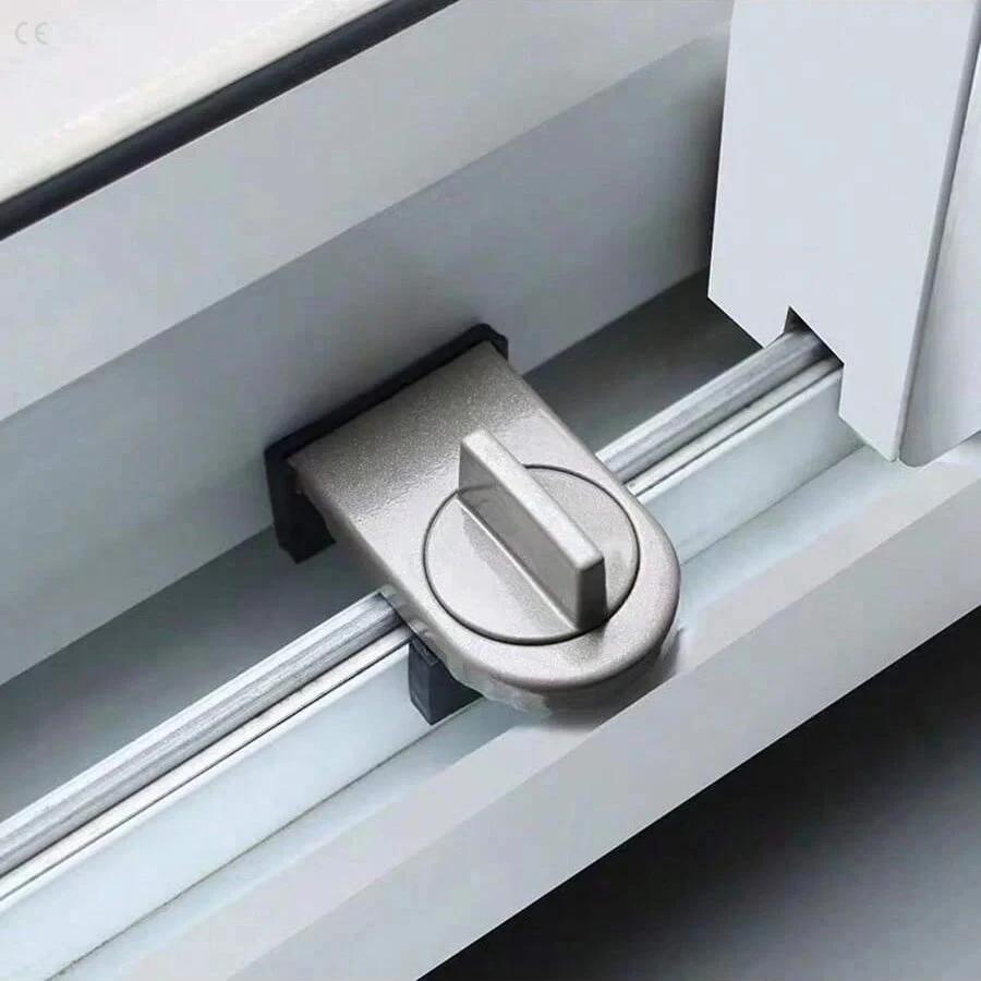 No-Drill Sliding Door Lock Child Safety Lock for Sliding Windows High-Rise Anti-Fall Limiter Anti-Theft Safety Latch