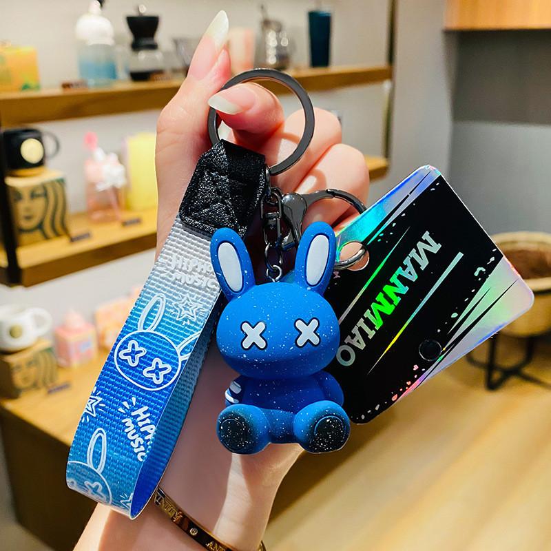 Stylish Bunny Resin Keychain Adorable Cartoon Gift For Friends And Loved Ones