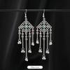 Niche turquoise earrings Bohemian long fringed earrings women's retro design earrings