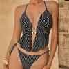 Sexy Bikini Polka Dot Swimsuit Women Split Bathing Suit Lace Up Two Piece Bikinis Sets Beach Swimwear