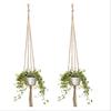 Flower Pot Hemp Rope Hanging Net Straw Macrame Plant Hanger Flower Pot Garden Holder Legs Hanging Rope Basket Balcony Decor