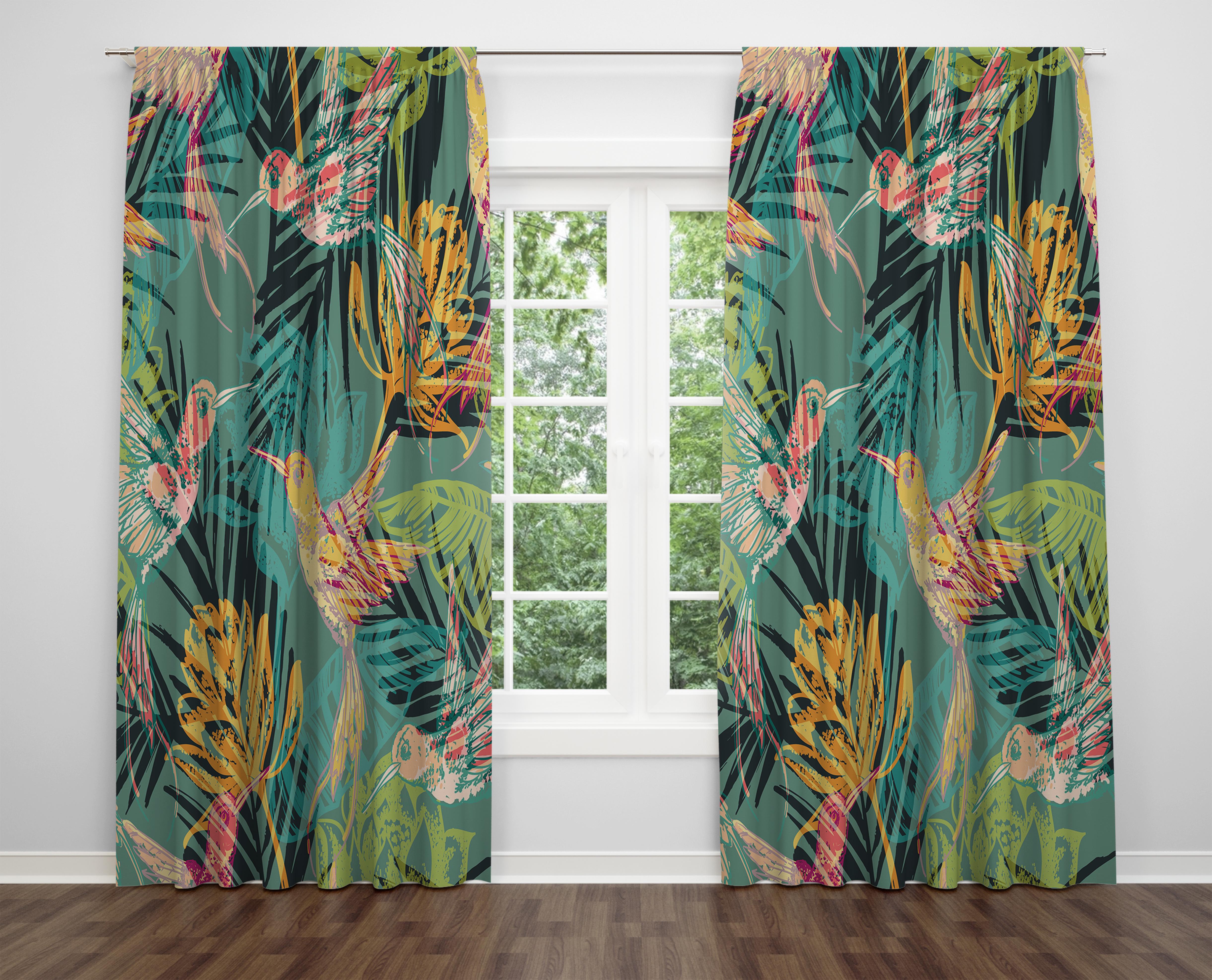 

Декоративний дизайн, високоякісна бавовняна тканина, ви можете вибрати одну або подвійну фіранку з крила 1 piece різнокольоровий