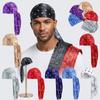 Imitation Silk Long Tail Pirate Cap Amoeba Print Hip Hop  Hat Trends Men's Headscarf  Outdoor