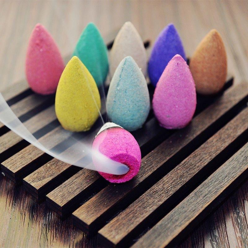 Mixed Natural Reflux Tower Incense for Backflow Incense Burner, Rose Jasmine Lavender Osmanthus Sakura Smoke Cone Home Fragrance