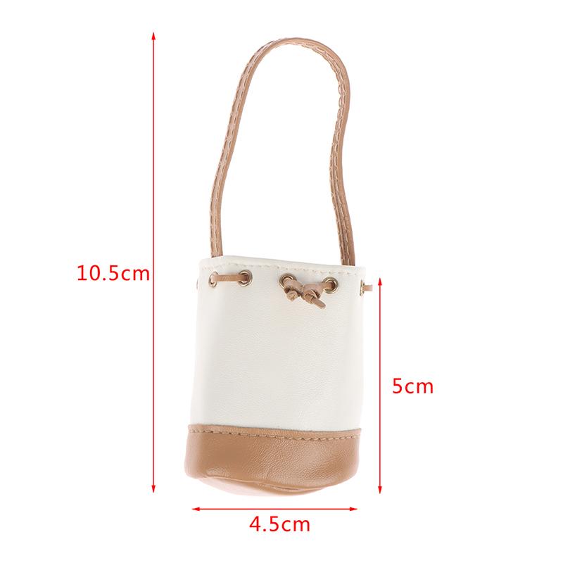 1:6 1:12 Dollhouse Miniature Bag Backpack Shoulder Bag Shopping Purse Handbag Bucket Bag Doll Decor Adjustable Shoulder Straps