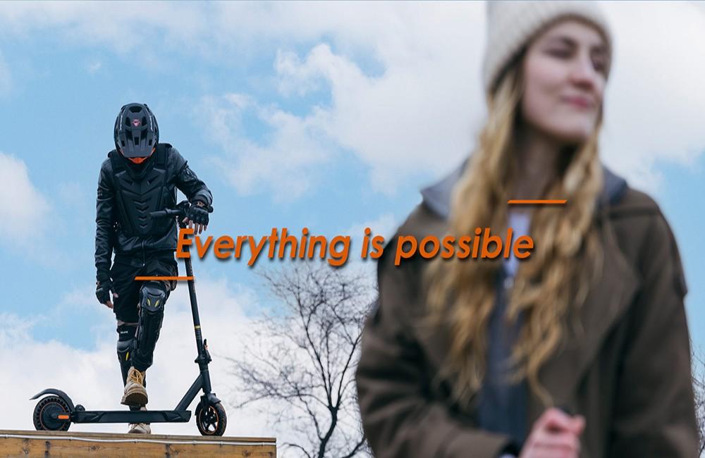 KuKirin S1 Max Foldable Electric Scooter, 350W Motor, 36V 10.4Ah Battery, 8 inch Tires, 30km/h Max Speed, 39km Range