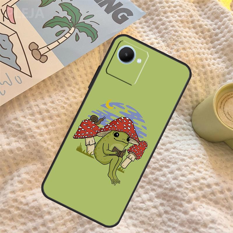 Kawaii Frog Mushroom Case For Realme C71 C75 C61 C53 C55 C33 C63 C51 C65 C67 11 12 13 14 Pro Plus GT6 GT7 15 Pro