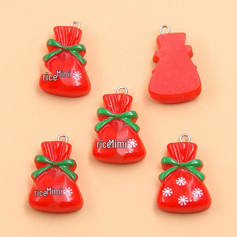Ciondoli in Resina Serie Natalizia: Campanelle per Albero, Babbo Natale, Renne, Pupazzo di Neve Ornamenti