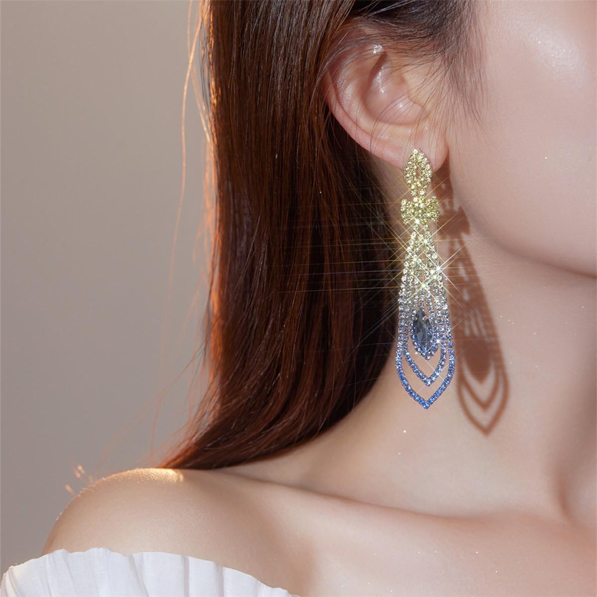 

Преувеличенный темперамент длинные серьги в форме меча премиум-класса с инкрустацией цирконием роскошные серьги женские серьги 1 пара