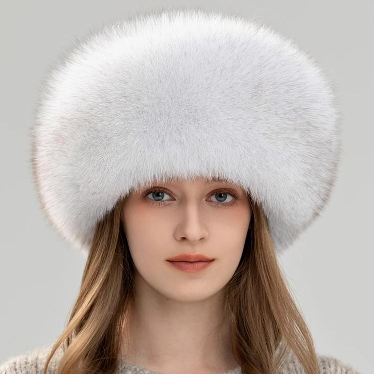 Fox Fur Whole Leather Fragrant Concubine Hat Female Autumn and Winter Travel Warm Fur Hat Ear Protection Mongolian Hat Shows Small Face