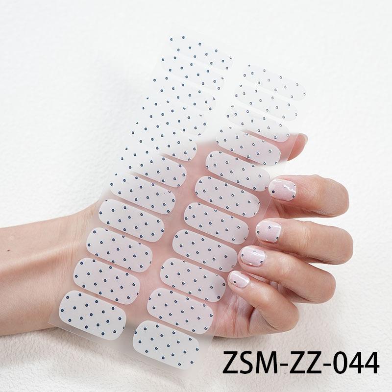 Новая пленка для ногтей 22 наклейки для ногтей Полные наклейки для маникюра Водонепроницаемые прозрачные наклейки для французского маникюра ZSM-ZZ-0044