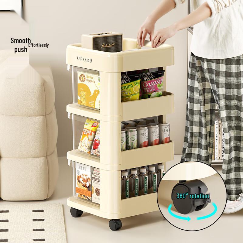 Pinhuan Rolling Storage Cart with Drawers