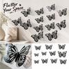 Butterfly Wall Stickers 12 Pack, 3D Hollow Single Layer Cutout, Party Decoration for Home Room Decor