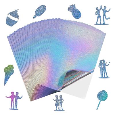 20 listů/sada Samolepicí papír Holografické samolepky Papír Velikost A4 Voděodolná fólie Tisknutelný vinyl Samolepicí papír
