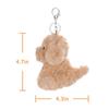 Apricot Lamb Flower Puppy Cute Soft Keychain Plush Toy, Perfect for Boys and Girls, Fits Kids Backpacks and Purses, 10cm