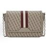 Letter Logo Classic Monogram Flap Chain Shoulder Bag Women Shoulder Bag Khaki 6239378