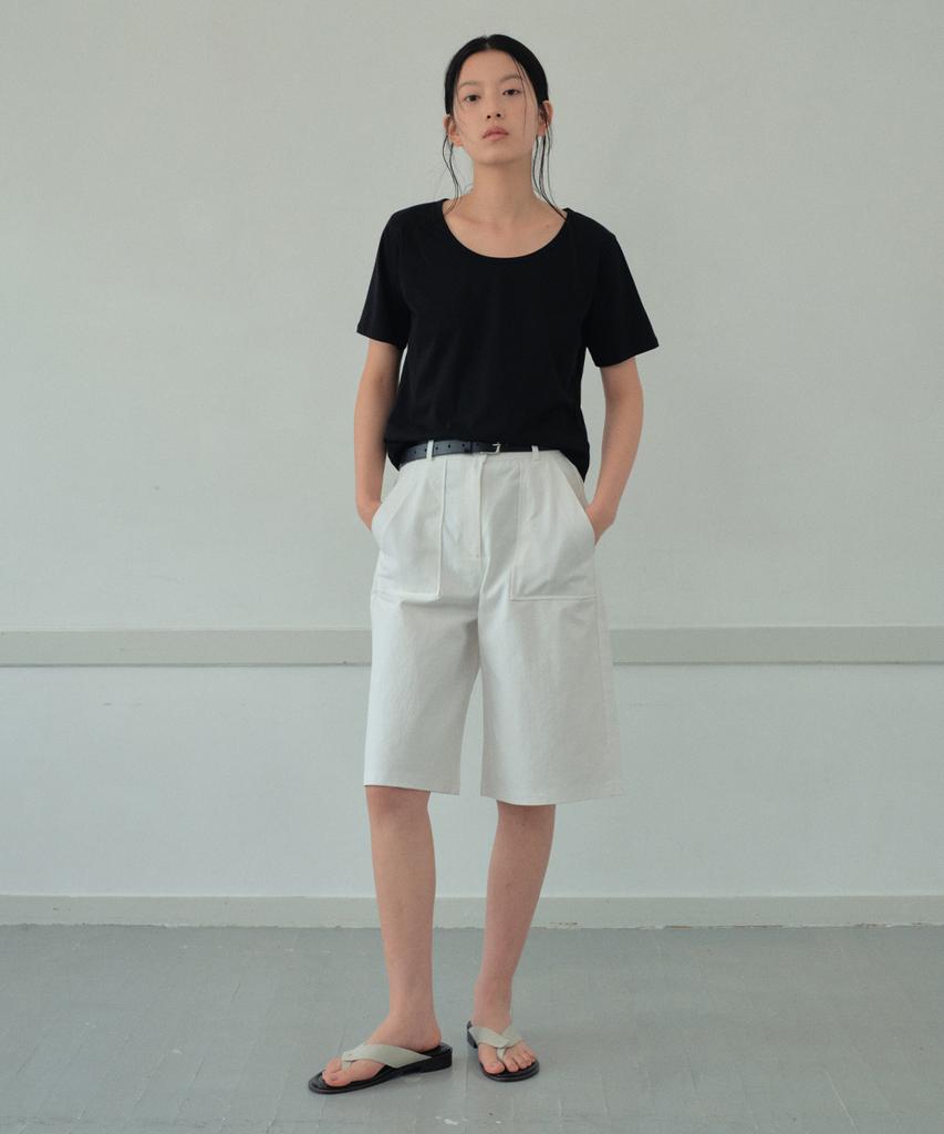 Wednesday Oasis For Woman Out Pocket Bermuda Pants_Ivory(W26Pt09)