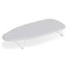 Iris Plaza Tabletop Ironing Board, Boat Shape, Compact, with Hanger Hook, Aluminum Coated, Foldable, Lightweight, Approx. W77 X D31 X H12cm, White