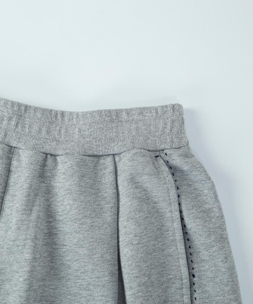 DIVINE DISTANCE Side Stitch Line Sweatpants [Grey Melange]