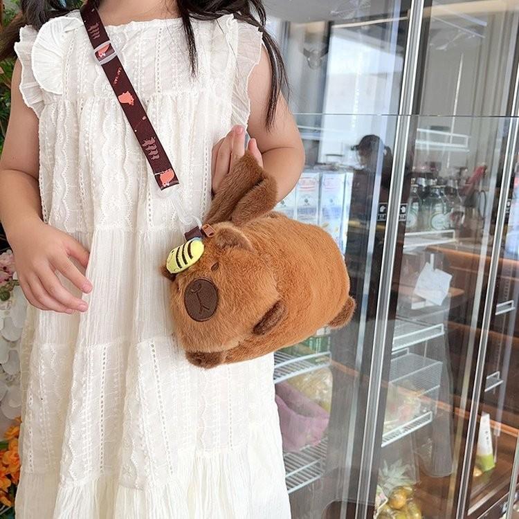 Pig Cute Capybara Panda Cartoon Plush Children Bag For School Outings And