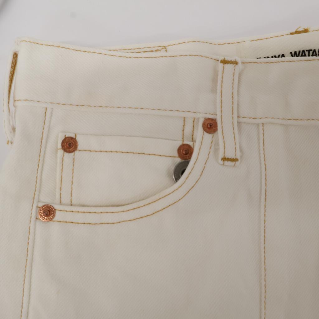 COMMEdesGARCONS JUNYA WATANABE XF-S010 AD2020 Wrap Skirt Denim Long Cut-off Skirt XS whiteUsed