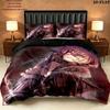 Saga Tanya Evil Pattern Bedding uilt Set uilt Cover Pillowcase Home Decoration Birthday Gift (1 * duvet cover + 2 * pillowcase without core)