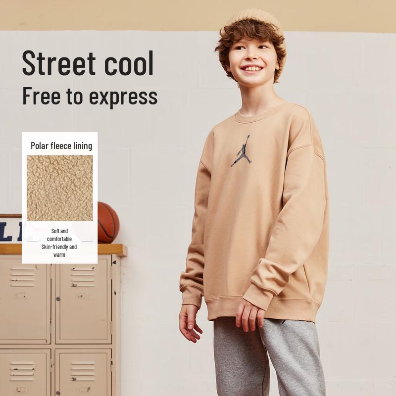 Jordan AJ Boys  Fleece-Lined Crewneck Sweatshirt 140