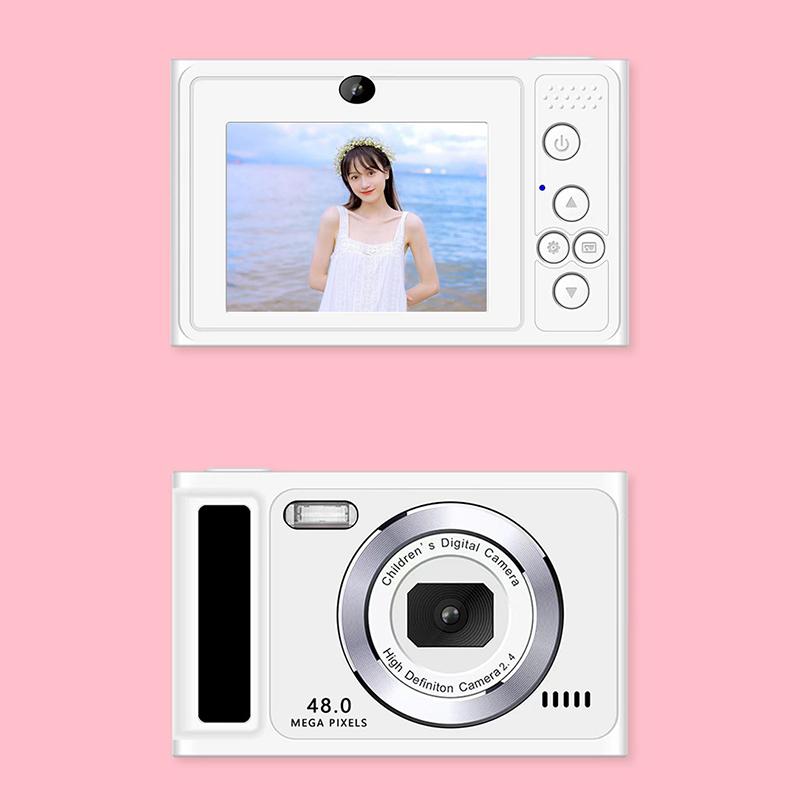 48Mp Çift Lensli 2.8 İnç Dijital Video Kamera Ips 4K Dijital Kamera Af 16X Dijital Zoom Flaş Çocuklar İçin Öğrenci Doğum Günü Hediyesi