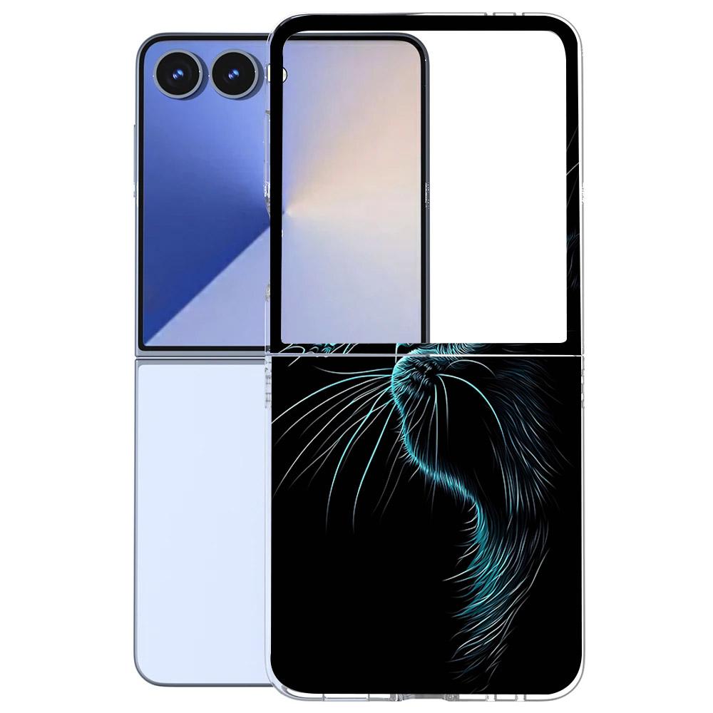 Für Samsung Galaxy Z Flip 7 6 5 4 3 Hülle Mode Malerei Hart-PC Transparente Abdeckung Für Galaxy Z Flip7 Faltbare Hüllen Funda Coque