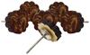 IBA Indianbeautifulart Brown Engraved Knobs Furniture Knobs Cabinet Drawer Pull Pack