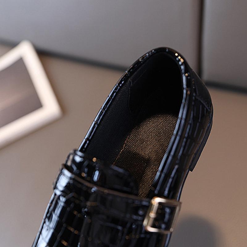 Dětská obuv Móda Chlapci Černé baleríny Všestranná školní vystoupení Boty s nízkým podpatkem