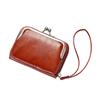PU Leather Women's Coin Purse Multi-Slot Card Holder Portable Buckle Wallet and Lipstick Pocket