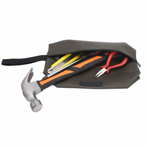 Waterproof Electrician Tool Bag, 1680D Thick Oxford Cloth Tool Kit Storage Bag, Tool Hardware Organizer, 300 x 100 x 100mm (Green)