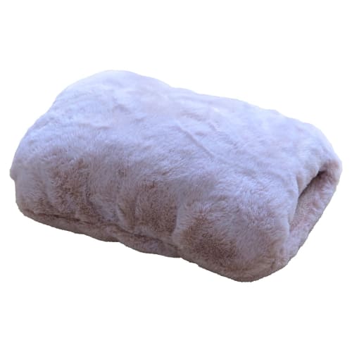YAMAZEN Heat Storage Hot Water Bottle with Soft Rabbit Fur Texture, Cordless, Energy-Saving, Ideal for Desk Work, Pink (YTY-S401H(PK))