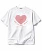 NP STUDIO Heart Stamp Oversized Short Sleeve T-Shirt [ White ]