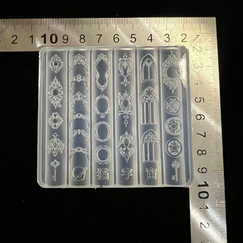 

3D Силиконовая Форма для Нейл-арта Европейский Стиль Ретро Узоры Подсвечник Дизайн Свечи Декор DIY Прозрачный Шаблон для Маникюра