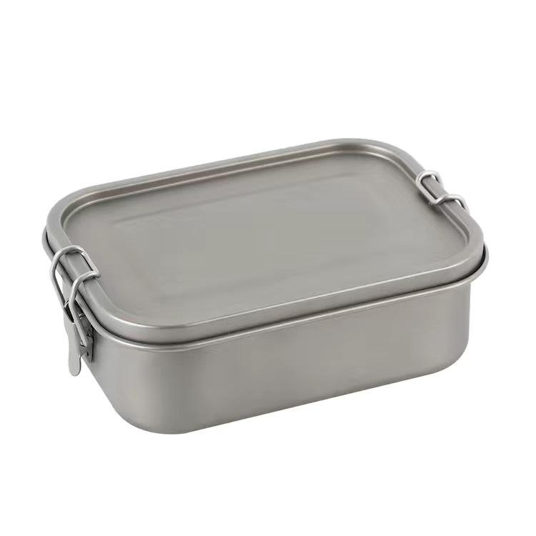 800ml Ultralight Titanium Lunch Box Removable Lid Cookware for Hiking Camping Outdoor Including Climbing for Picnics Tours